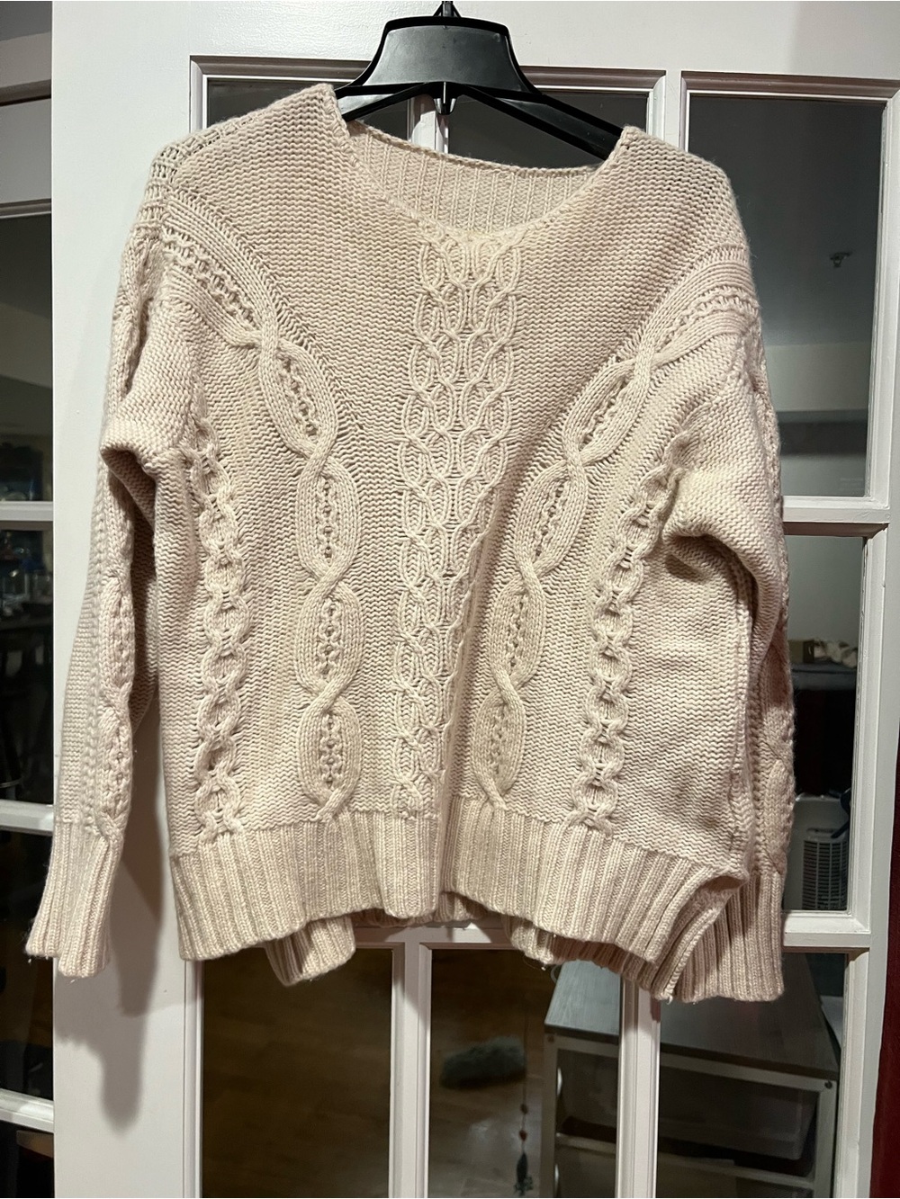 Cozy Cable Knit Crewneck Sweater - Cream - Picture 1 of 5